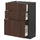 METOD / MAXIMERA base cabinet with 3 drawers, black/Sinarp brown, 60x37 cm