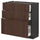 METOD / MAXIMERA base cabinet with 3 drawers, black/Sinarp brown