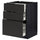 METOD / MAXIMERA base cabinet with 3 drawers, black/Upplöv matt anthracite, 60x60 cm
