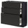 METOD / MAXIMERA base cabinet with 3 drawers, black/Upplöv matt anthracite, 80.0x80.0x37.0 cm