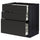 METOD / MAXIMERA base cabinet with 3 drawers, black/Upplöv matt anthracite, 80x60 cm