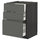 METOD / MAXIMERA base cabinet with 3 drawers, black/Voxtorp dark grey, 60x60 cm