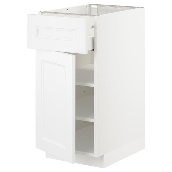 METOD / MAXIMERA - Base cabinet with drawer/door, white/Axstad matt white, 40x60 cm - best price from Maltashopper.com 59462800