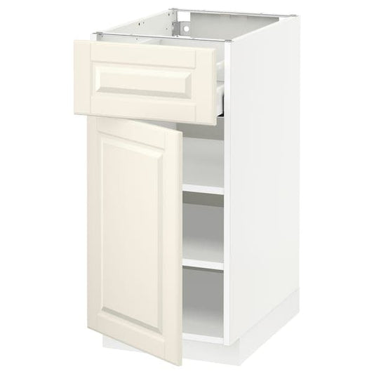 Ikea METOD / MAXIMERA - Base cabinet with drawer/door, white/Bodbyn off-white, 40x60 cm