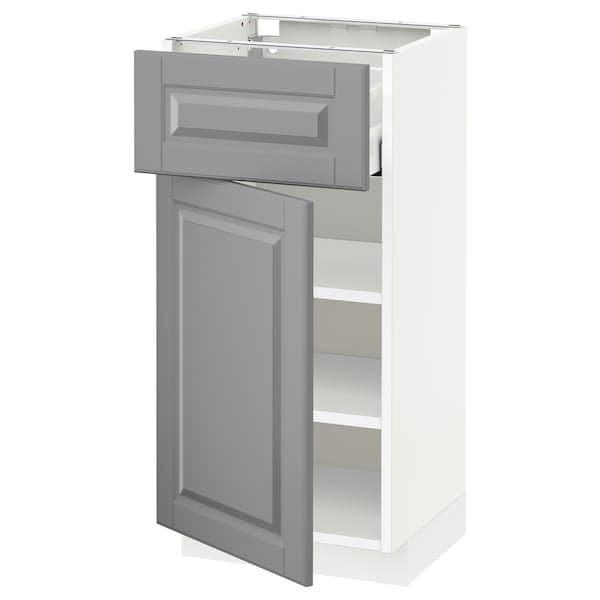 Ikea METOD / MAXIMERA - Base cabinet with drawer/door, white/Bodbyn grey, 40x37 cm