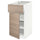 METOD / MAXIMERA base cabinet with drawer/door, white/Brokhult light grey, 40.0x80.0x60.0 cm