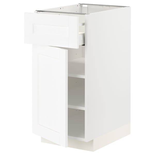 Ikea METOD / MAXIMERA - Base cabinet with drawer/door, white Enköping/white wood effect, 40x60 cm