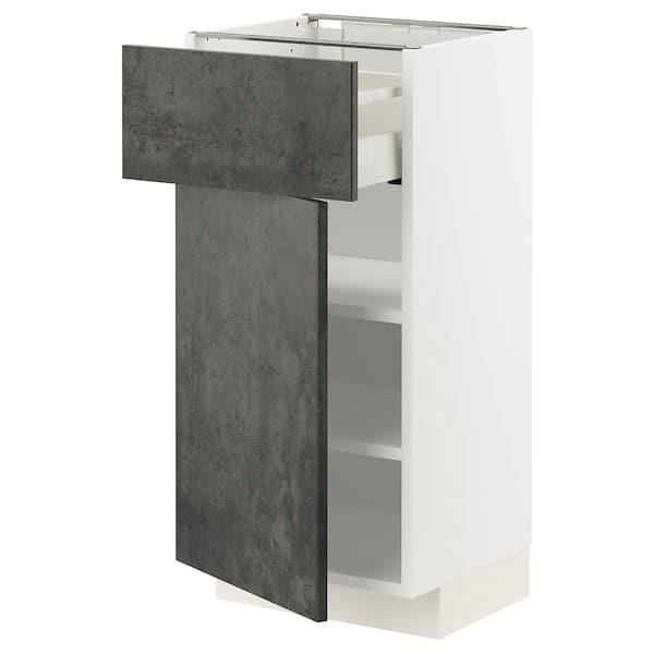 METOD / MAXIMERA - Base cabinet with drawer/wing , 40x37 cm