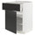 METOD / MAXIMERA - METOD / MAXIMERA Base cabinet with drawer/door, white/Nickebo matt anthracite, 60x60 cm