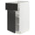 METOD / MAXIMERA - METOD / MAXIMERA Base cabinet with drawer/door, white/Nickebo matt anthracite, 40x60 cm
