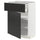 METOD / MAXIMERA - METOD / MAXIMERA Base cabinet with drawer/door, white/Nickebo matt anthracite, 60x37 cm