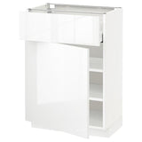 METOD / MAXIMERA base cabinet with drawer/door, white/Ringhult white, 60x37 cm