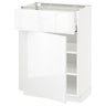 METOD / MAXIMERA base cabinet with drawer/door, white/Ringhult white, 60x37 cm