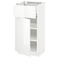 METOD / MAXIMERA - Base cabinet with drawer/door, white/Ringhult white, 40x37 cm - best price from Maltashopper.com 29470118
