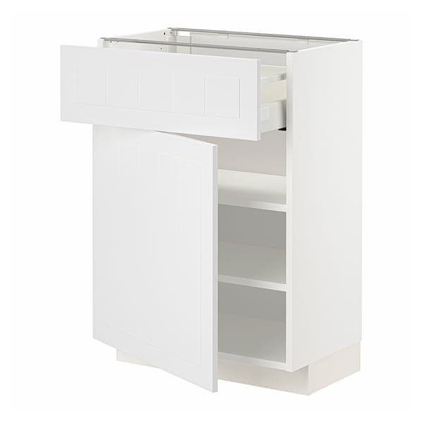METOD / MAXIMERA - Base cabinet with drawer/door, white/Stensund white, 60x37 cm - best price from Maltashopper.com 49469840