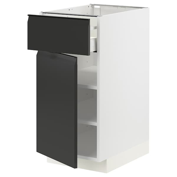 Ikea METOD / MAXIMERA - Base cabinet with drawer/door, white/Upplöv matt anthracite ,