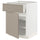 METOD / MAXIMERA base cabinet with drawer/door, white/Upplöv matt dark beige, 60x60 cm