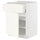 METOD / MAXIMERA - METOD / MAXIMERA Base cabinet with drawer/door, white/Vallstena white, 60x60 cm