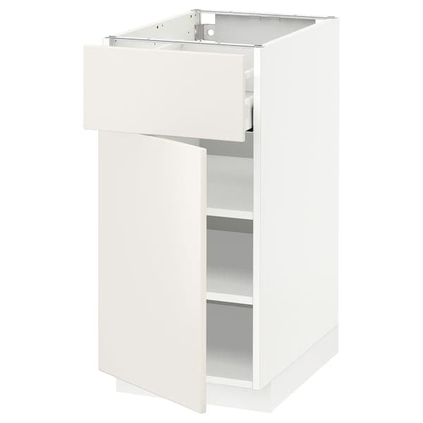Ikea METOD / MAXIMERA - Base cabinet with drawer/door, white/Veddinge white, 40x60 cm