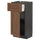 METOD / MAXIMERA - METOD / MAXIMERA Base cabinet with drawer/door, black Enköping/brown walnut effect, 40x37 cm