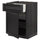 METOD / MAXIMERA base cabinet with drawer/door, black/Lerhyttan black stained, 60.0x80.0x60.0 cm