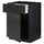 METOD / MAXIMERA - METOD / MAXIMERA Base cabinet with drawer/door, black/Nickebo matt anthracite, 60x60 cm
