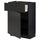 METOD / MAXIMERA - METOD / MAXIMERA Base cabinet with drawer/door, black/Nickebo matt anthracite, 60x37 cm