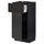 METOD / MAXIMERA - METOD / MAXIMERA Base cabinet with drawer/door, black/Nickebo matt anthracite, 40x37 cm