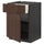 METOD / MAXIMERA base cabinet with drawer/door, black/Sinarp brown, 60.0x80.0x60.0 cm