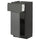 METOD / MAXIMERA - METOD / MAXIMERA Base cabinet with drawer/door, black/Voxtorp dark grey, 40x37 cm