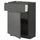 METOD / MAXIMERA - METOD / MAXIMERA Base cabinet with drawer/door, black/Voxtorp dark grey, 60x37 cm