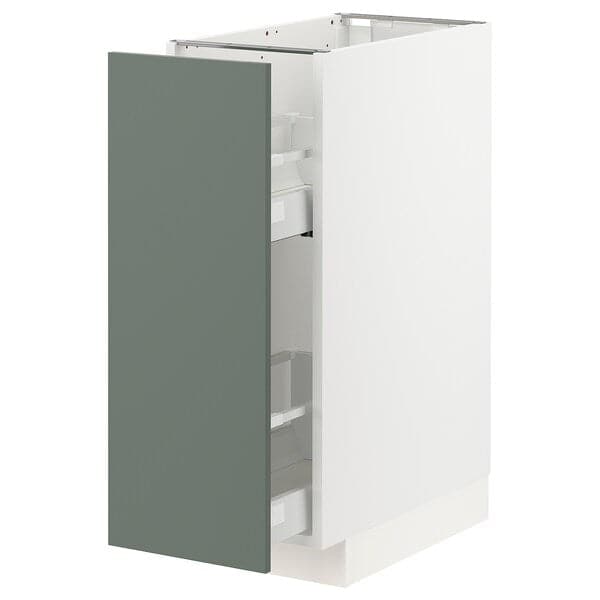 METOD / MAXIMERA - Base cabinet/pull-out int fittings, white/Bodarp grey-green, 30x60 cm - Premium Kitchen & Dining Furniture Sets from Ikea - Just €158.99! Shop now at Maltashopper.com