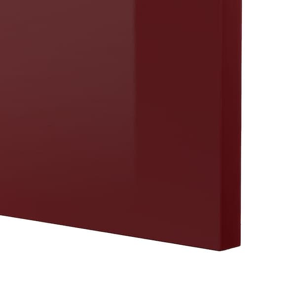 METOD / MAXIMERA - Base cabinet/pull-out int fittings, white Kallarp/high-gloss dark red-brown, 20x60 cm - best price from Maltashopper.com 59327421