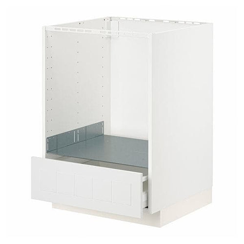 METOD / MAXIMERA - Base cabinet for oven with drawer, white/Stensund white, 60x60 cm