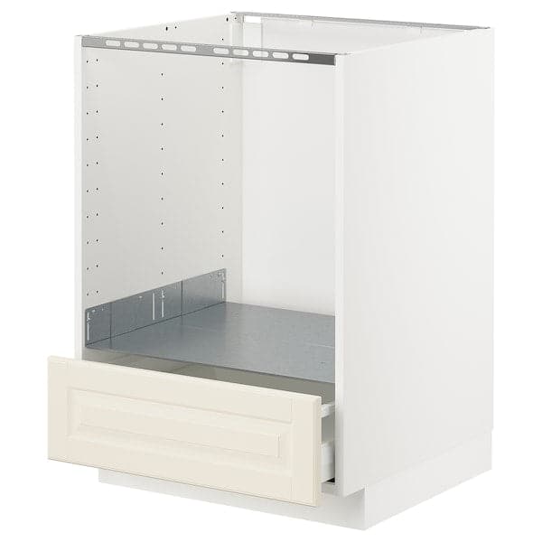 METOD / MAXIMERA - Base cabinet for oven with drawer, white/Bodbyn off-white, 60x60 cm - best price from Maltashopper.com 89109978