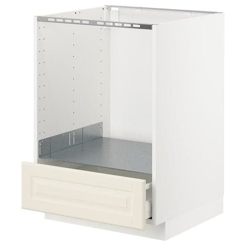 METOD / MAXIMERA - Base cabinet for oven with drawer, white/Bodbyn off-white, 60x60 cm