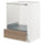 METOD / MAXIMERA base cabinet for oven with drawer, white/Brokhult light grey, 60.0x80.0x60.0 cm
