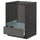 METOD / MAXIMERA base cabinet for oven with drawer, black/Voxtorp dark grey, 60x60 cm