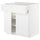 METOD / MAXIMERA base cabinet with drawer/2 doors, white/Axstad matt white, 80x60 cm