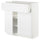 METOD / MAXIMERA base cabinet with drawer/2 doors, white/Axstad matt white, 80x37 cm
