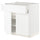 METOD / MAXIMERA base cabinet with drawer/2 doors, white Enköping/white wood effect, 80x60 cm
