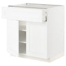 METOD / MAXIMERA base cabinet with drawer/2 doors, white Enköping/white wood effect, 80x60 cm