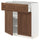 METOD / MAXIMERA base cabinet with drawer/2 doors, white Enköping/brown walnut effect, 80x37 cm