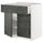 METOD / MAXIMERA base cabinet with drawer/2 doors, white/Kalhyttan dark grey concrete effect, 80.0x80.0x60.0 cm