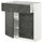 METOD / MAXIMERA base cabinet with drawer/2 doors, white/Kalhyttan dark grey concrete effect, 80.0x80.0x37 cm