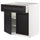 METOD / MAXIMERA base cabinet with drawer/2 doors, white/Lerhyttan black stained, 80x60 cm