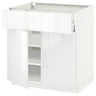 METOD / MAXIMERA base cabinet with drawer/2 doors, white/Ringhult white, 80x60 cm