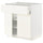 METOD / MAXIMERA - METOD / MAXIMERA Base cabinet with drawer/2 doors, white/Vallstena white, 80x60 cm