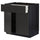 METOD / MAXIMERA base cabinet with drawer/2 doors, black/Nickebo matt anthracite, 80.0x80.0x60.0 cm