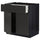 METOD / MAXIMERA base cabinet with drawer/2 doors, black/Upplöv matt anthracite, 80x60 cm